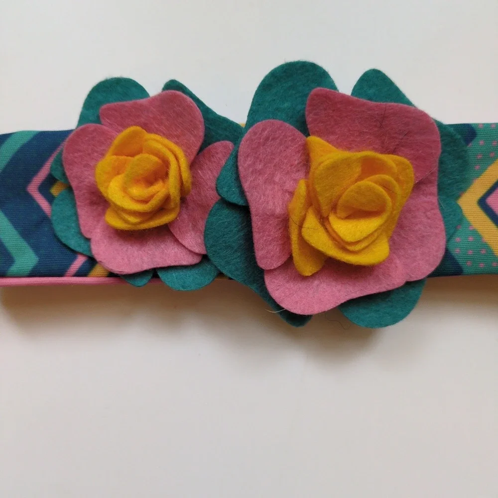 Matilda Jane Fancy Fairy Butterfly Costume Headband‎ - Floral Bow Stripe EUC